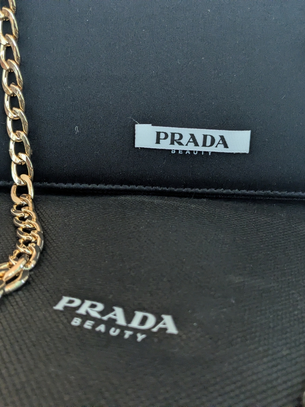 Prada Black Crossbody Bag with Bamboo Handle & Pink Flower Charm - Picture 6 of 9